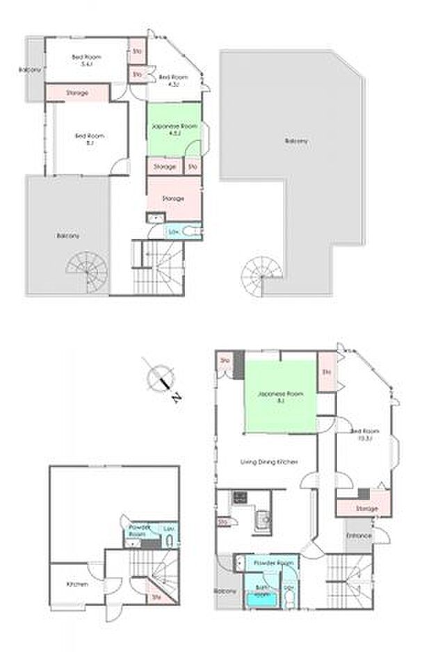 清水町中徳倉　中古戸建(6SLDK)の間取り