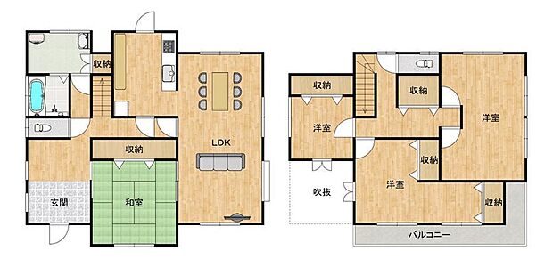 宇部市大字船木(4LDK)の間取り