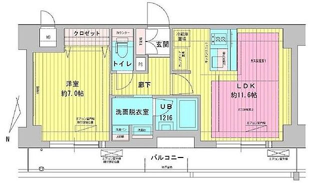 ララプレイス　ザ・京橋ステラ(1LDK) 4階の間取り