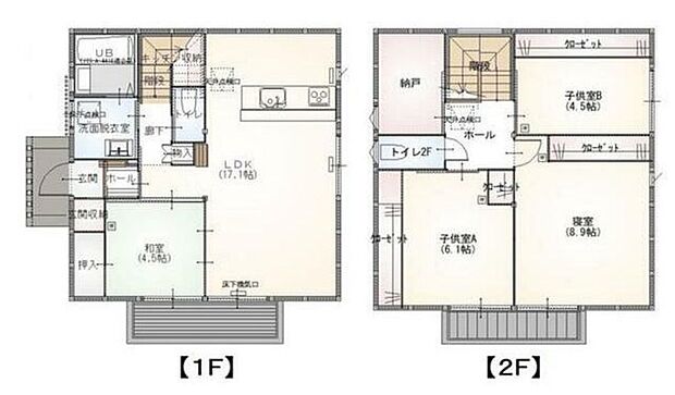 浜松市天竜区山東　中古戸建(4SLDK)の間取り