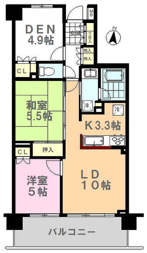 サンクレイドル宇都宮操町ウィンフォート(3LDK) 2階/202の間取り