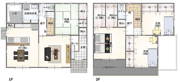 新築戸建　一宮市奥町II　A棟(4LDK)の間取り