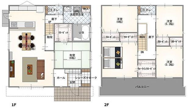 新築戸建 　一宮市小信中島II　B棟(5LDK)の間取り