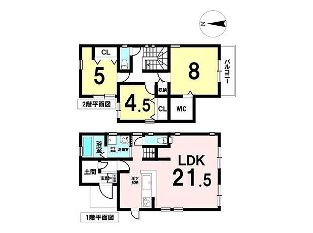 中古戸建　馬見塚(3LDK)の間取り