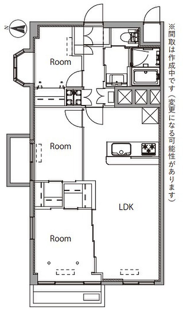 成城アンバサダー(3LDK) 6階の間取り