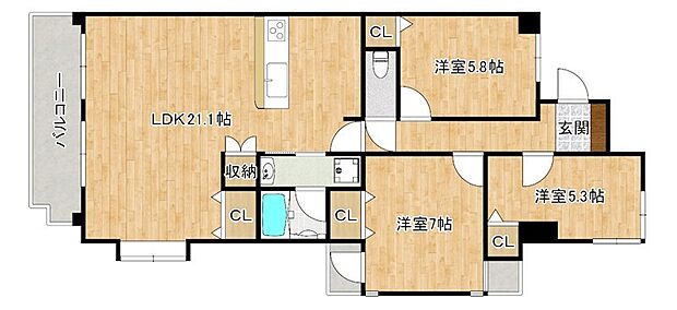 広々としたリビングのある間取り