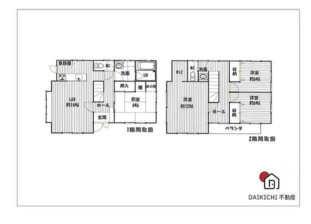 鴻巣市加美1丁目　中古戸建(4LDK)の間取り