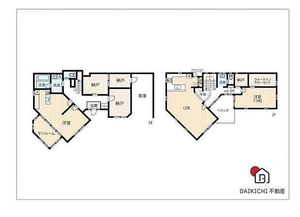 鴻巣市筑波2丁目　中古戸建(2SLDK)の間取り