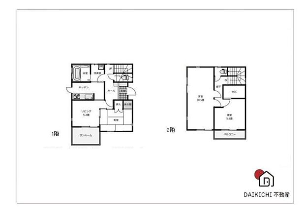 加須市旗井　中古戸建(3LDK)の間取り