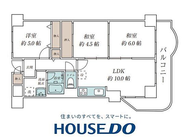 朝日プラザ長堀西(3LDK) 14階の間取り