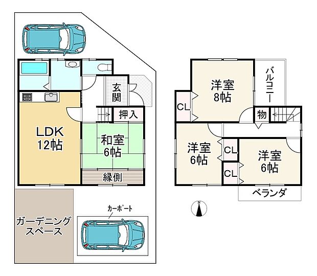 阪急嵐山線 嵐山駅まで 徒歩5分(4LDK)の間取り