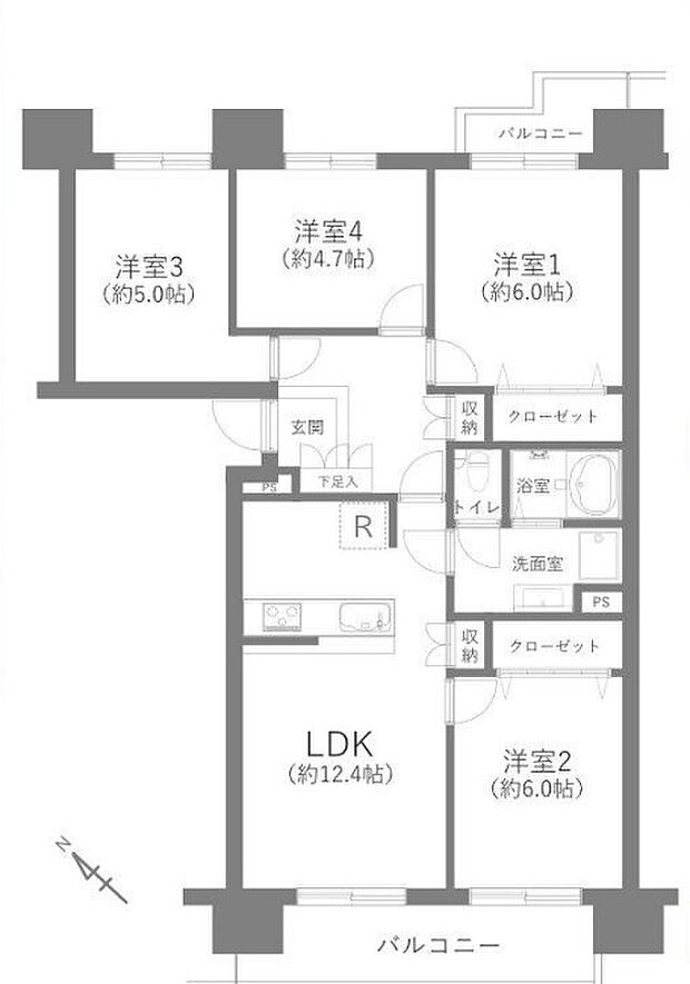 【間取り】・82平米4LDK