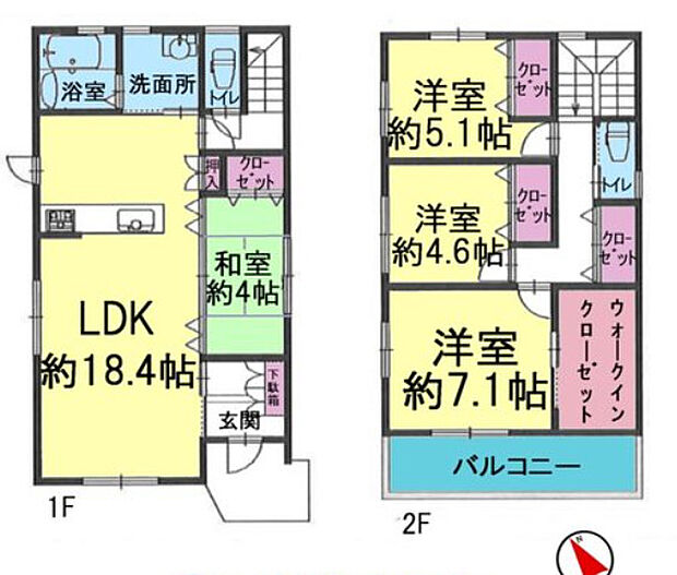 ●年中無休：見学時間9:00〜20:00・当日予約可●LDKが18帖以上ありかなり広いです。空間が広いからこそ大型家具の配置も圧迫感なくできます。また収納力も高くお子様がいるご家族様にもお勧めです。