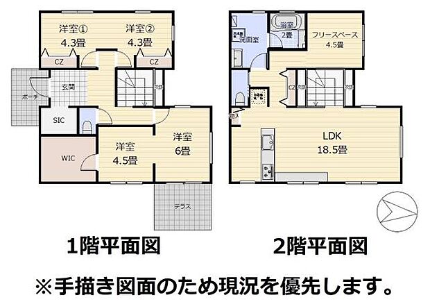 ＪＲ函館本線 桔梗駅まで 徒歩31分(4LDK)の間取り