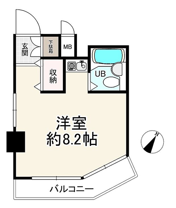 朝日プラザプロシード桃谷東(1R) 9階の間取り