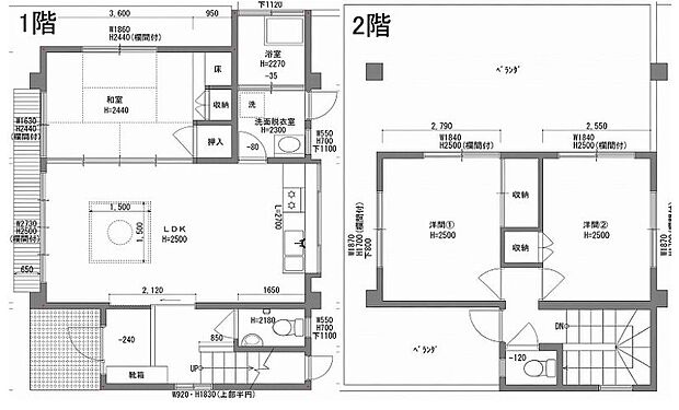 武富戸建て(3LDK)の間取り