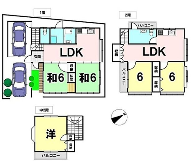 喜屋武戸建て(5LDK)の間取り