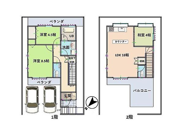 3ＬＤＫ　浦添港川戸建て(3LDK)の間取り