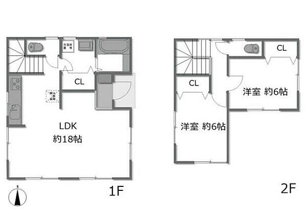 一戸建住宅　駿東郡清水町徳倉(2LDK)の間取り