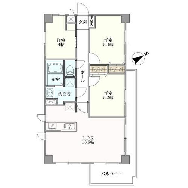 ワコーレ東所沢(3LDK) 2階の間取り