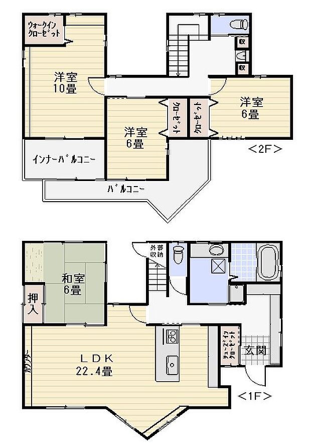 江南市飛高町本町(4LDK)の間取り