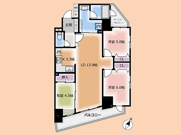 ・穏やかな風と陽光を導き、プライバシーに配慮された設計プランを採用し、居住性を一段と心地よいものにしています。周辺環境とのコラボレーションにより明るく開放的な空間を演出。