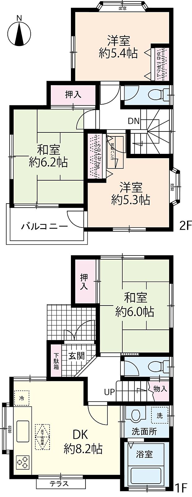 4ＤＫ、土地面積70．82?、建物面積77．42?