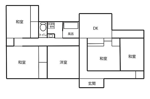 館山市佐野　戸建て(5DK)の間取り