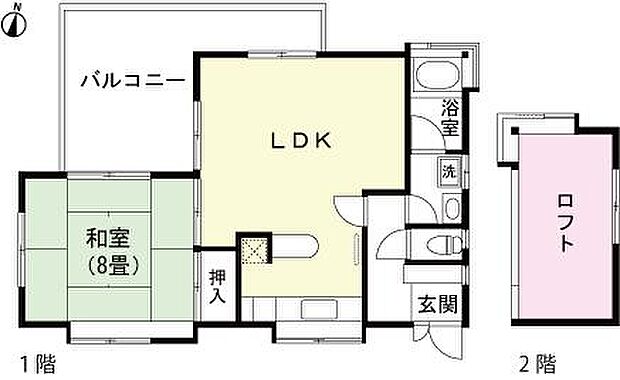 伊豆富士見高原小松ヶ原別荘地(1LDK)の間取り