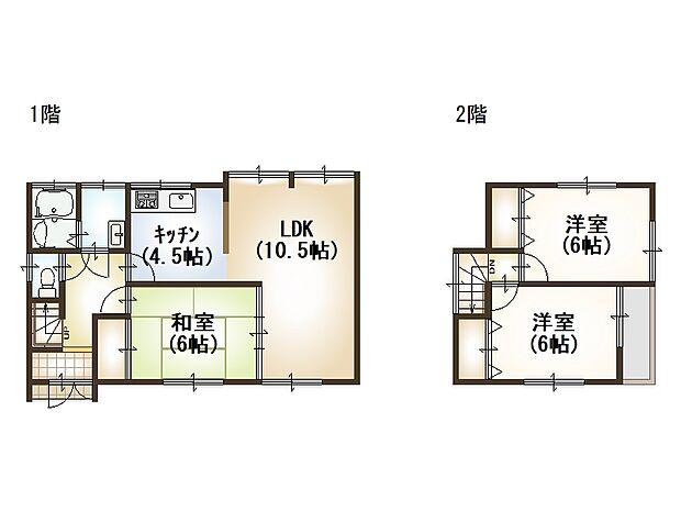 高崎市上小鳥町　中古一戸建住宅(3LDK)の間取り