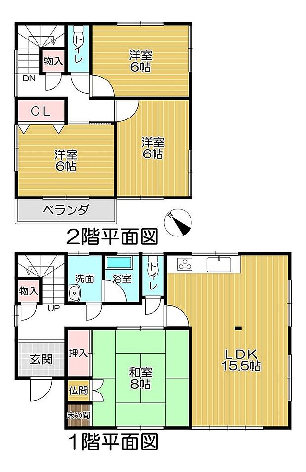 津市一身田中野字四反長284番地9(4LDK)の間取り