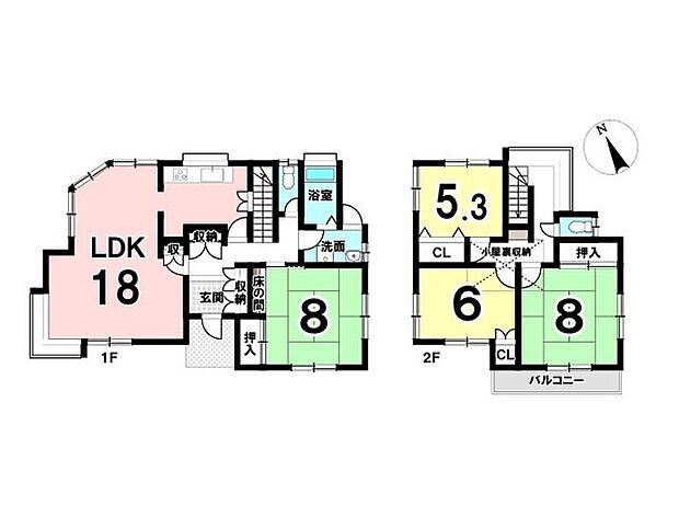 市之倉町13丁目　中古戸建(4LDK)の間取り