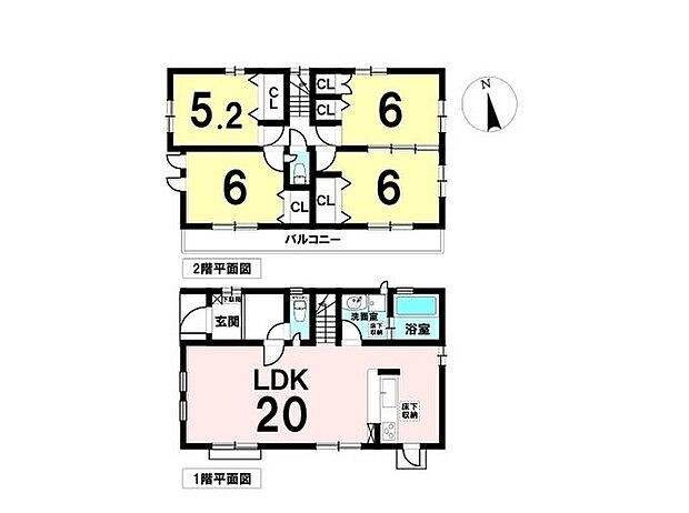 2号棟、4LDK、敷地面積132.24m2、建物面積98.94m2