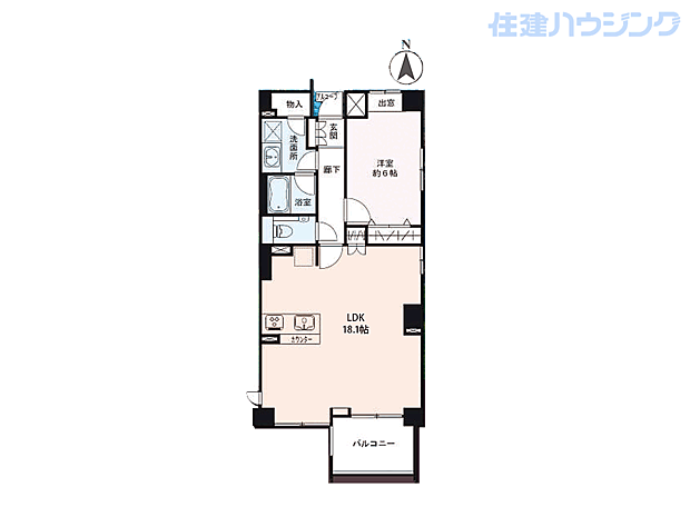 グランコピエ広尾(1LDK) 2階の間取り