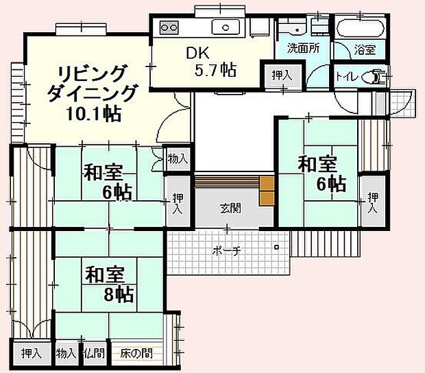 ＪＲ総武本線 成東駅まで 徒歩50分(3LDK)の間取り