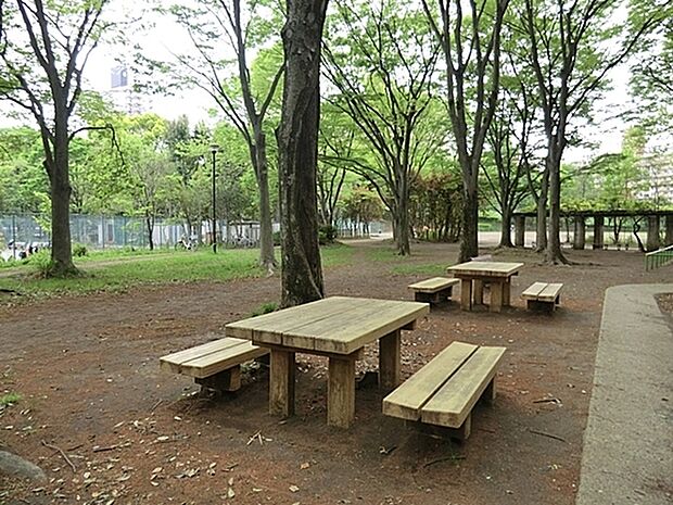 日向根公園まで462m、スポーツや散歩に便利な公園です。子供ものびのび遊べます。