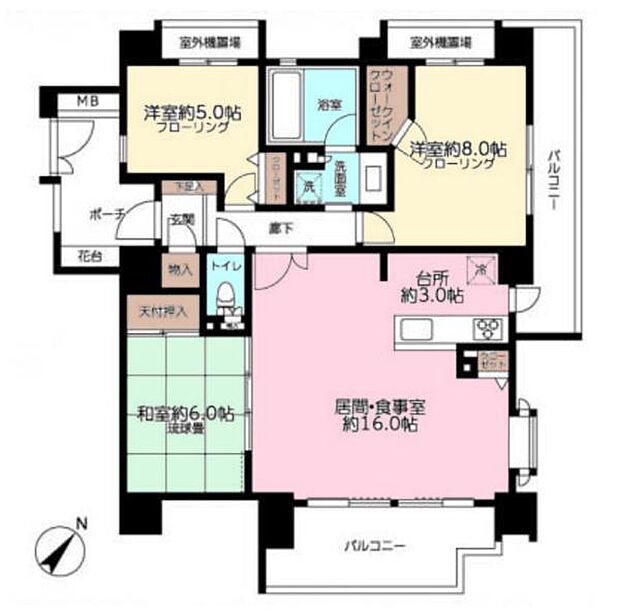 最上階角部屋の3LDK！