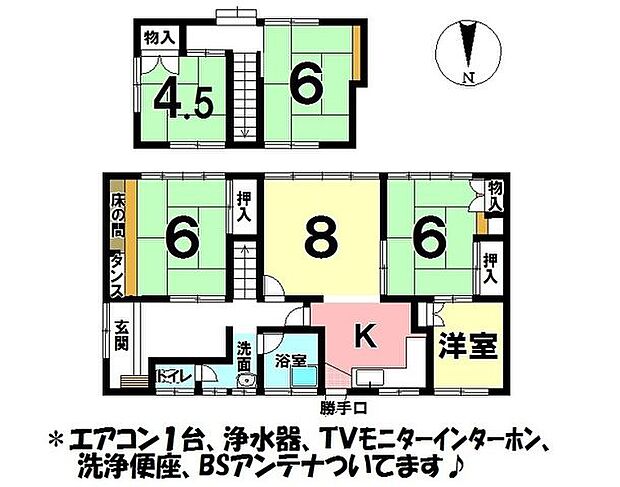 祇園町2丁目　中古戸建(6K)の間取り