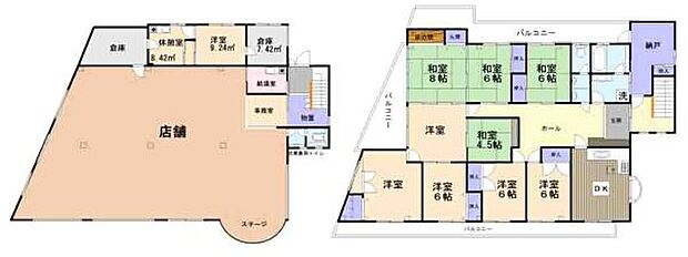 碧南市善明町　店舗付住宅(10SDK)の間取り