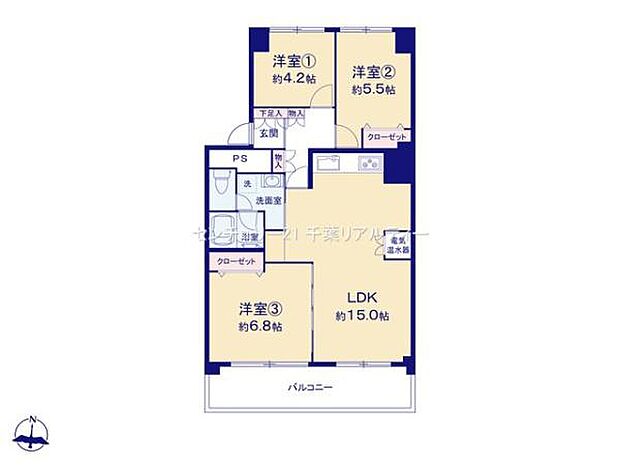 3LDKの魅力的な間取り！LDKはゆったりとした空間で、ご家族との団らん時間が、より一層充実したものになりますね！家族との仲が深まり、自然と笑顔が増えそうです！