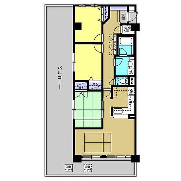 グランメール西高松(3LDK) 4階の間取り