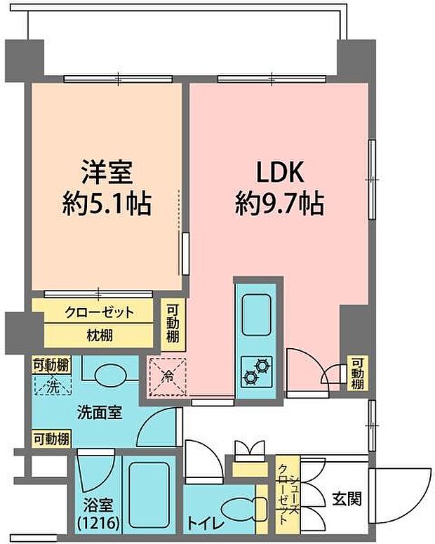 令和6年2月内装リフォーム完了済の綺麗な室内！5階部分北東角住戸！