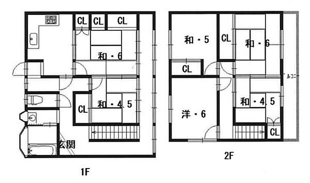 ＪＲ東海道本線 山科駅まで 徒歩13分(6DK)の間取り