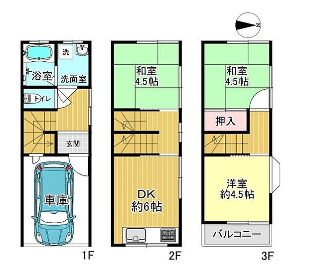 京阪本線 萱島駅まで 徒歩14分(3DK)の間取り