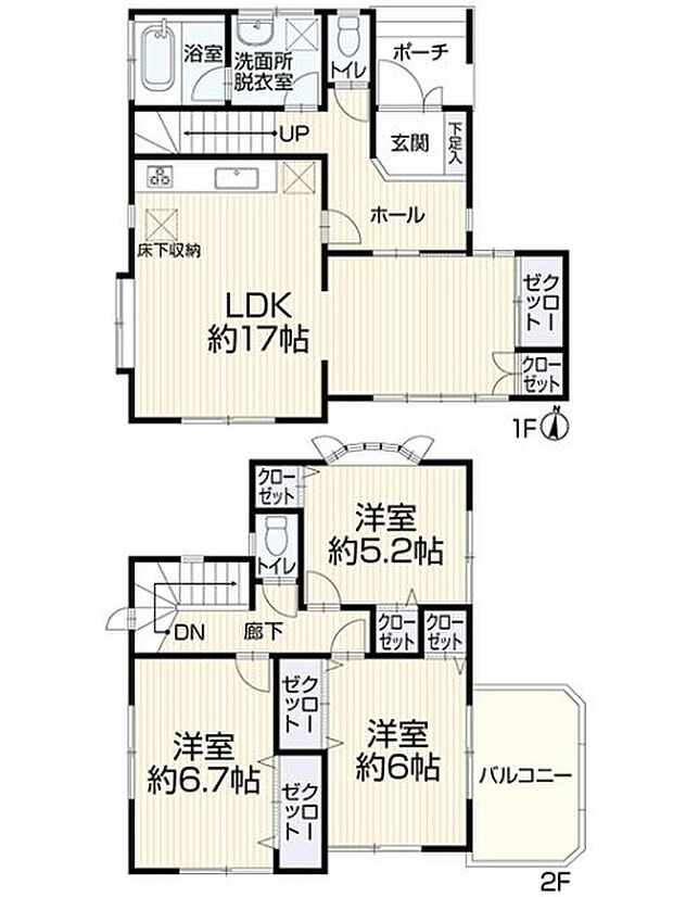 八潮市八潮8丁目　中古一戸建て(3LDK)の間取り