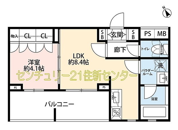 南西向きバルコニーに面した陽当り良好な間取り　キッチンや浴室にも開口部があり採光通風換気良好も魅力です