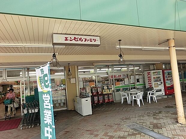 エンゼルファミリー永田台店まで594m、徒歩約7分です。永田団地の中にあるスーパーマーケットです。品揃えが豊富です。