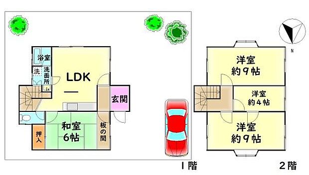 南海本線 箱作駅まで 徒歩14分(4LDK)の間取り