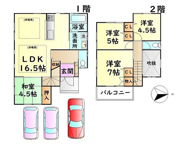 南海本線 尾崎駅まで 徒歩15分(4LDK)の間取り