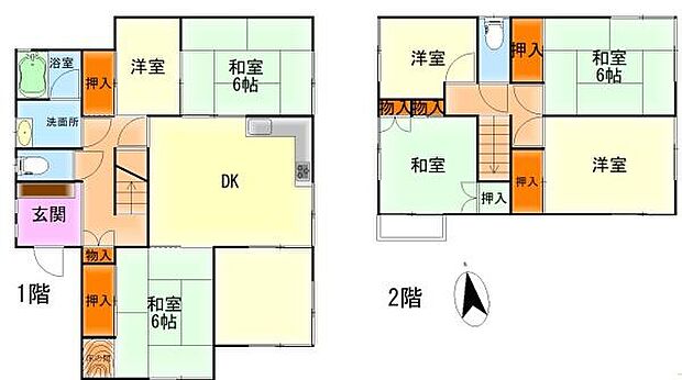 南海本線 鳥取ノ荘駅まで 徒歩14分(6SLDK)の間取り